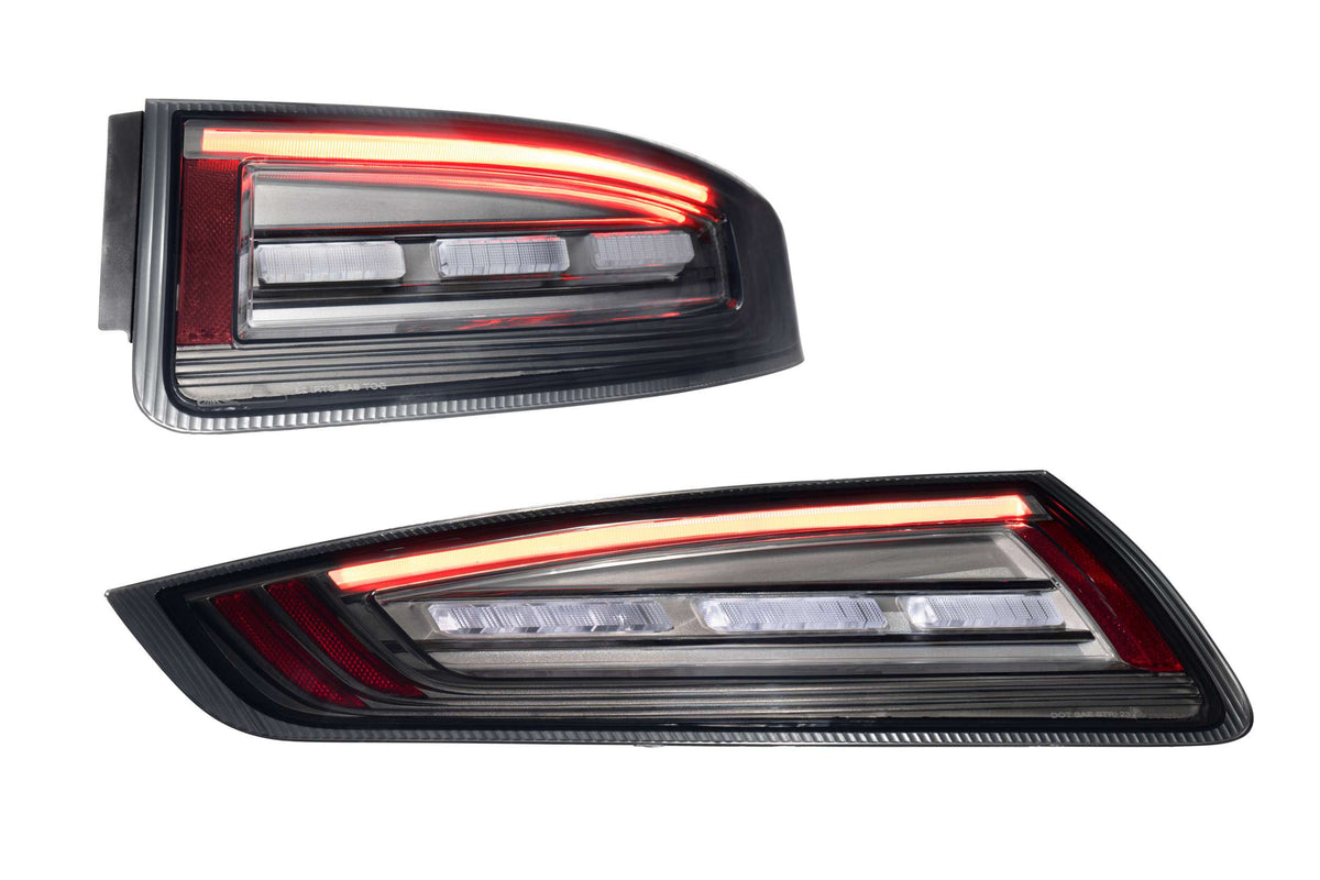 Porsche 997.1 smoked lens tail lights, alternate view