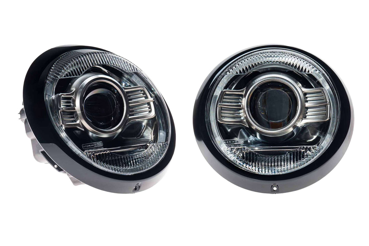 XB LED headlights Porsche 964 Classic White pair, front view