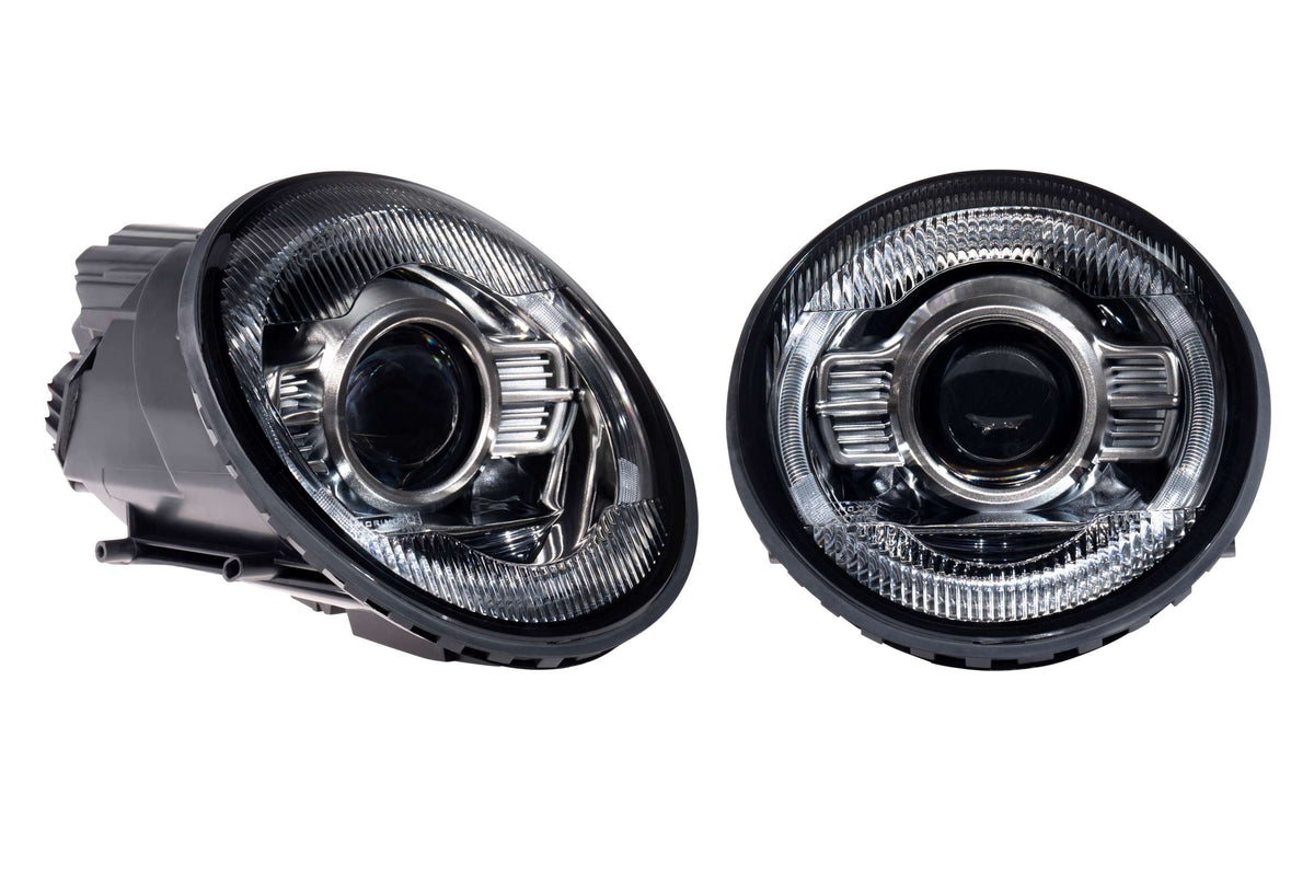 XB LED headlights Porsche 993 Modern White pair, front view