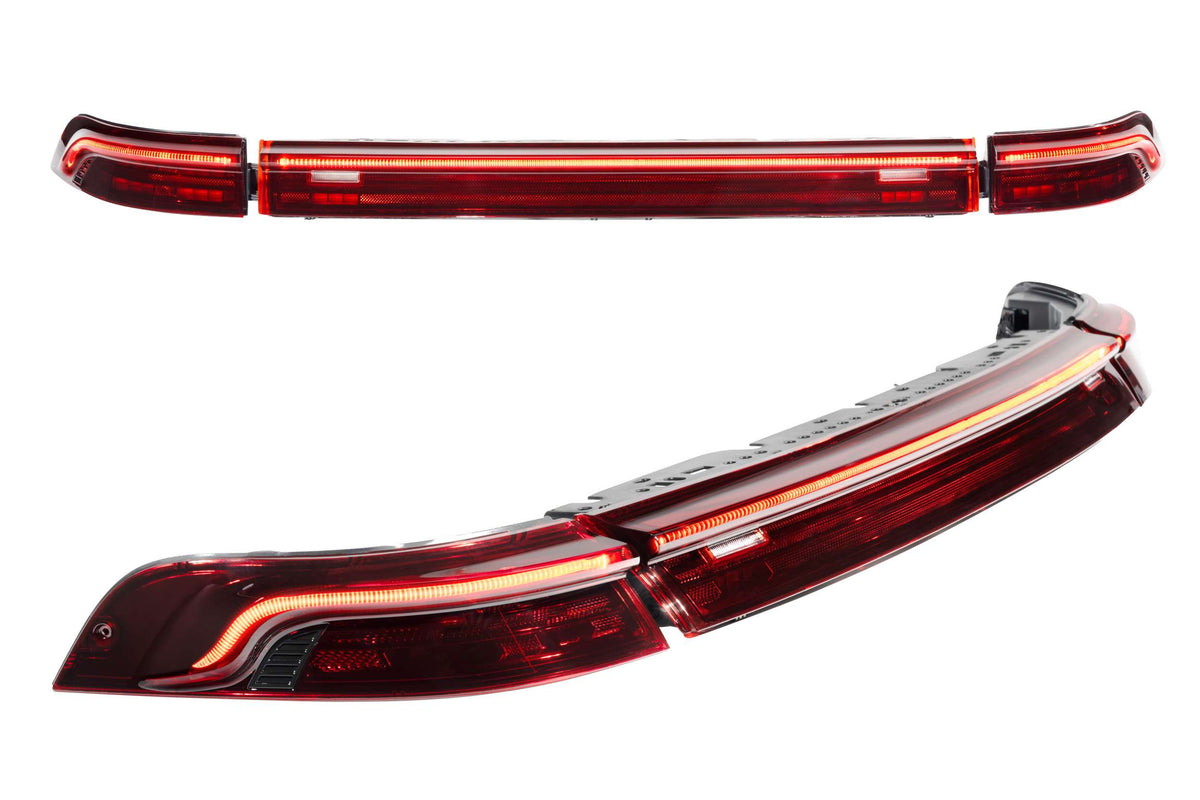 Porsche 993 red lens tail lights, illuminated