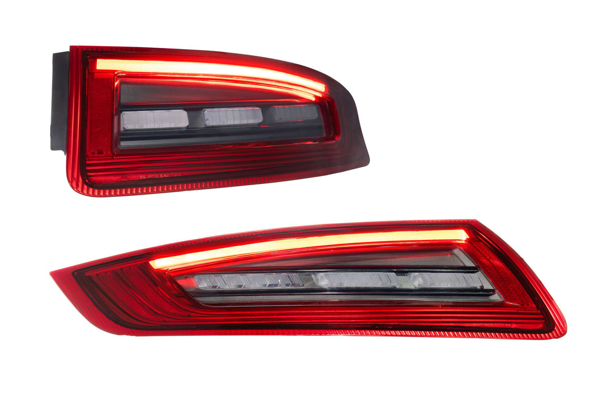 Porsche 997.1 red lens tail lights, alternate view